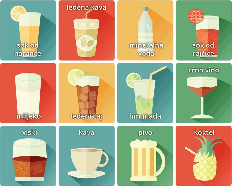 Drinks & beverages in Croatian