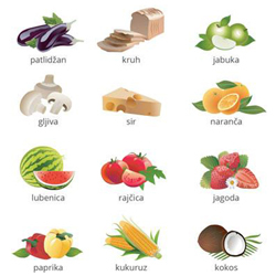 Croatian vocabulary: Food, fruit and vegetables